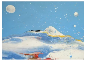 Ivars Zaikins, By the Sea, 2001, Mixed Media on Cardboard