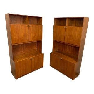 1960s Danish Teak Bookcases, a Pair For Sale