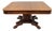 Antique American Empire 54" Square Mahogany Paw Foot Pedestal Base Dining Table For Sale