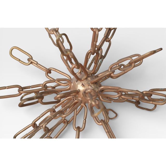 Mid 20th Century Atomic Starburst Gold Metal Chain Sculpture For Sale - Image 11 of 11