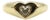 1990s 14k Gold Heart Signet Ring With Heart-Shaped Diamond, Size 6.5 For Sale