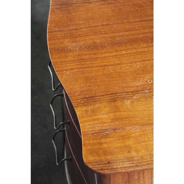 Vintage Walnut Bedside Table in the style of Ole Wanscher, Denmark, 1950s For Sale - Image 9 of 18
