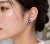 Traditional Late 20th Century Pair of 18K White Gold Sapphire Diamond Heart Huggie Earrings Estate For Sale - Image 3 of 3