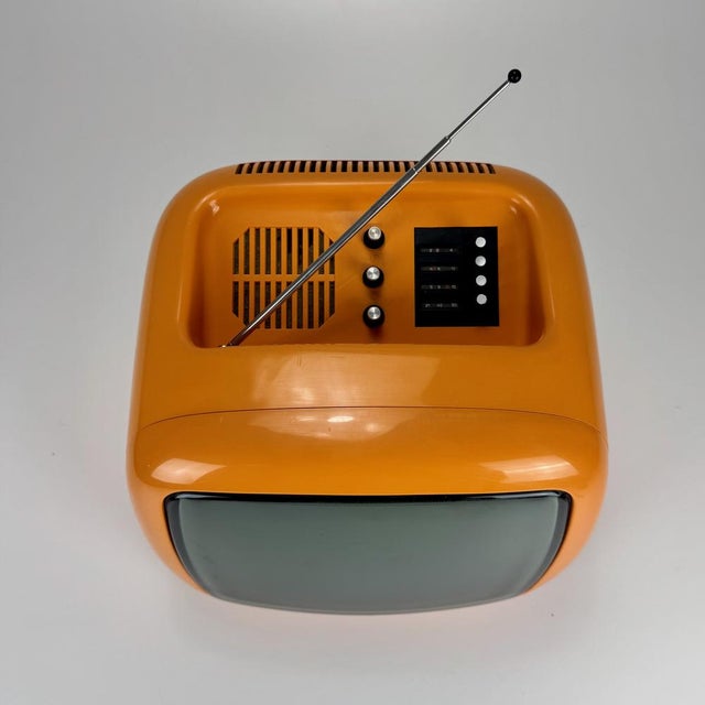 Orange TV Set from Iskra Minirama, Former Yugoslavia, 1970s For Sale - Image 6 of 9