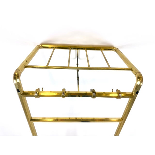 Hollywood Regency Brass Wall Coat Rack, 1970s For Sale - Image 4 of 13