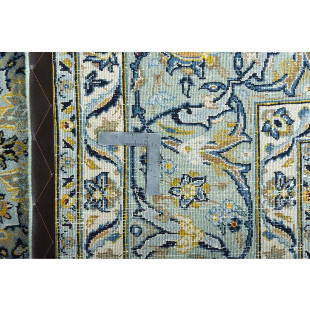 Hand-Knotted Oriental Rug in Pistachio Green For Sale - Image 12 of 13