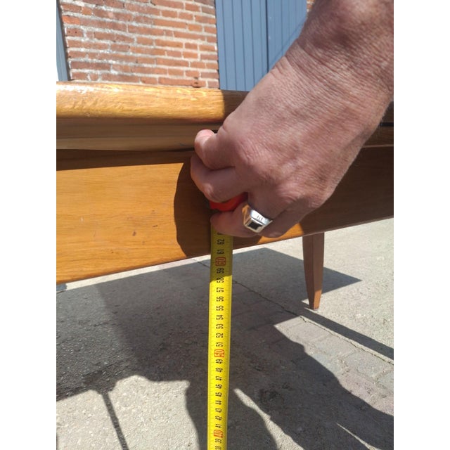 French Reconstruction Extendable Oak Table, 1950 For Sale - Image 10 of 17
