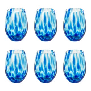 Mauritius Stemless All Purpose Glasses, Set of 6 For Sale