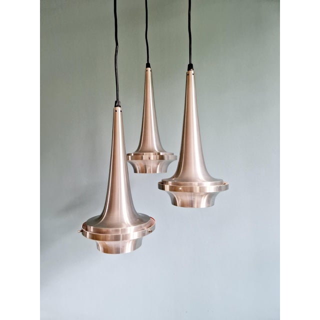Space Age Brushed Aluminum Cascade Chandelier, 1970s For Sale - Image 3 of 13