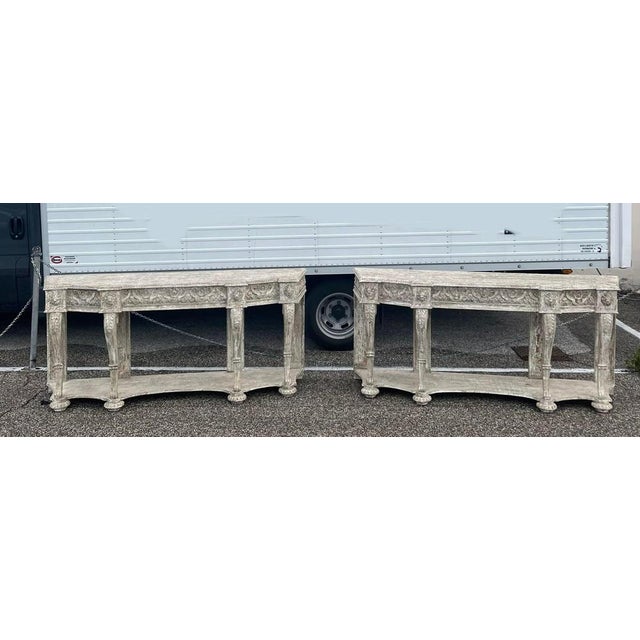 Italian Consoles in Pinewood, Early 20th Century, Set of 2 For Sale - Image 13 of 15