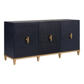 Avery Raffia Sideboard - Navy For Sale