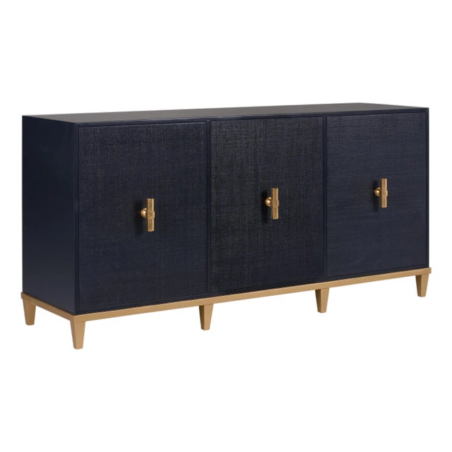 Avery Raffia Sideboard - Navy For Sale