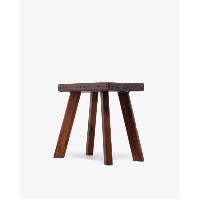 Rustic Pre-Industrial Wooden Bench or Side Table For Sale - Image 3 of 8