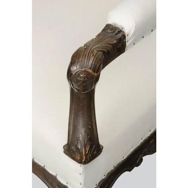 Wood French Carved Walnut Bergere For Sale - Image 7 of 10