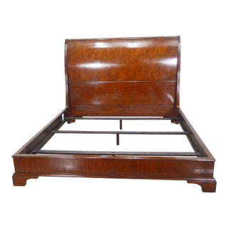 Henredon Mahogany Sleigh King Bed For Sale