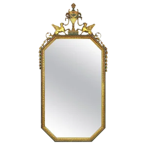 Parcel Gilt Carved Wood and Gesso Empire Mirror