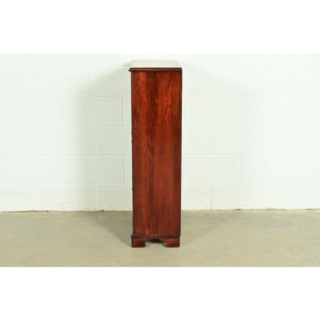 Sligh Furniture Regency Carved Mahogany Bookcase, Circa 1940s For Sale - Image 13 of 15