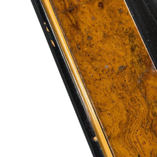 Paint Drexel Et Cetera Chinoiserie Black Lacquer One Drawer Side Drink Table For Sale - Image 7 of 12