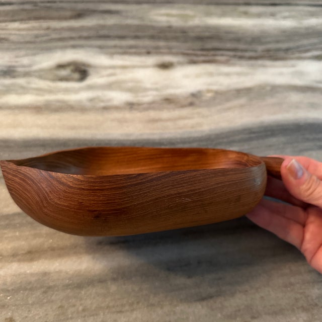Mid 20th Century Teak Serving Bowls - 3 pcs For Sale - Image 4 of 6