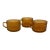 Iittala Kastehelmi Amber Glass Coffee Cups Set of 3 | Oiva Toikka Scandinavian Design For Sale