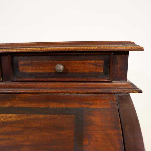 Wooden Roll-Top Secretaire with Three Drawer Lift For Sale - Image 3 of 12
