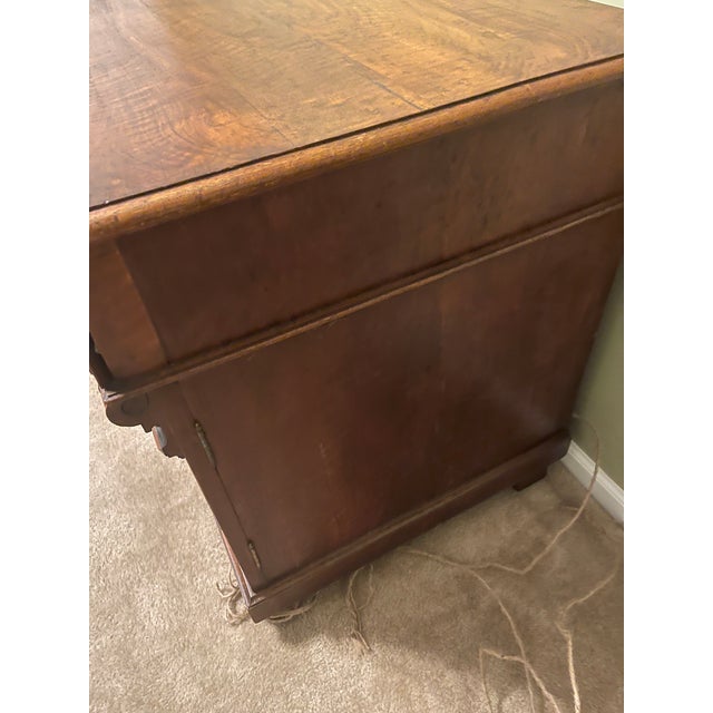 Antique Neoclassical Style Solid Wood Double-Pedestal Executive Desk For Sale - Image 17 of 17
