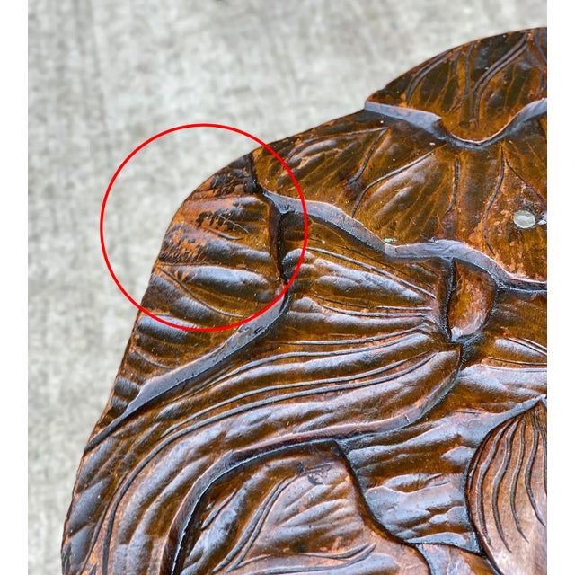 Antique Liberty & Co Art Nouveau Carved Floral Motif Plant Stand Table For Sale - Image 6 of 11