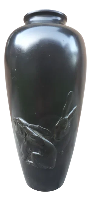 Japanese Bronze Vase by Hidenao