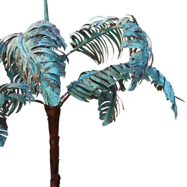 Late 20th Century Mid-Century Sculptural Copper Palm Tree Floor Lamp For Sale - Image 5 of 11