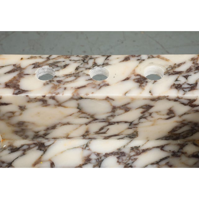 Calacatta Viola Marble Vanity With Drawers & Integrated Sink For Sale In New York - Image 6 of 15