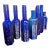 Curated Collection of 6 Victorian Cobalt Blue Apothecary & Poison Bottles For Sale