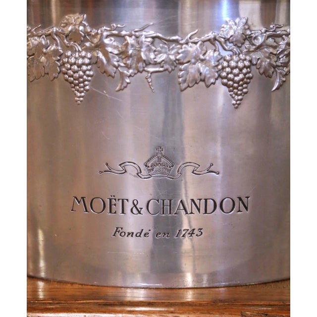 Early 20th Century Early 20th Century French Moët & Chandon Pewter Two-Bottle Champagne Cooler For Sale - Image 5 of 12