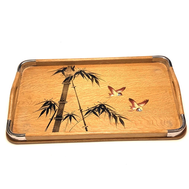 Wood 1940s Asian Inspired Bamboo Nested Trays For Sale - Image 7 of 8