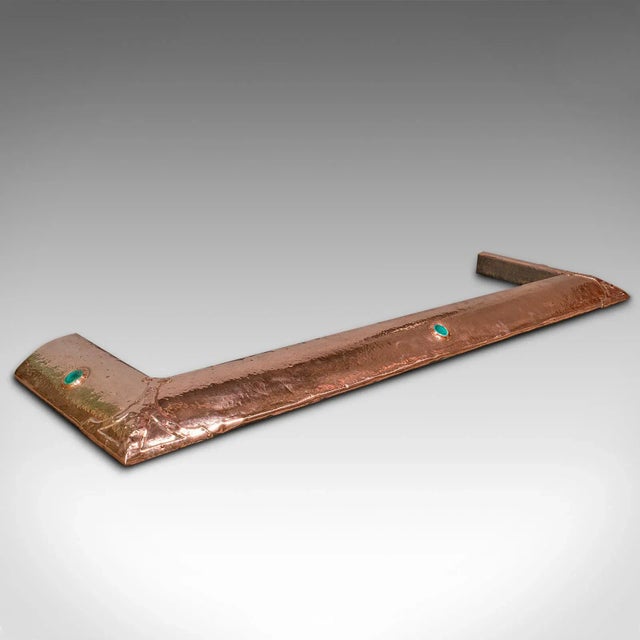 1890s Antique Victorian English Copper Arts and Crafts Fire Kerb For Sale - Image 11 of 11