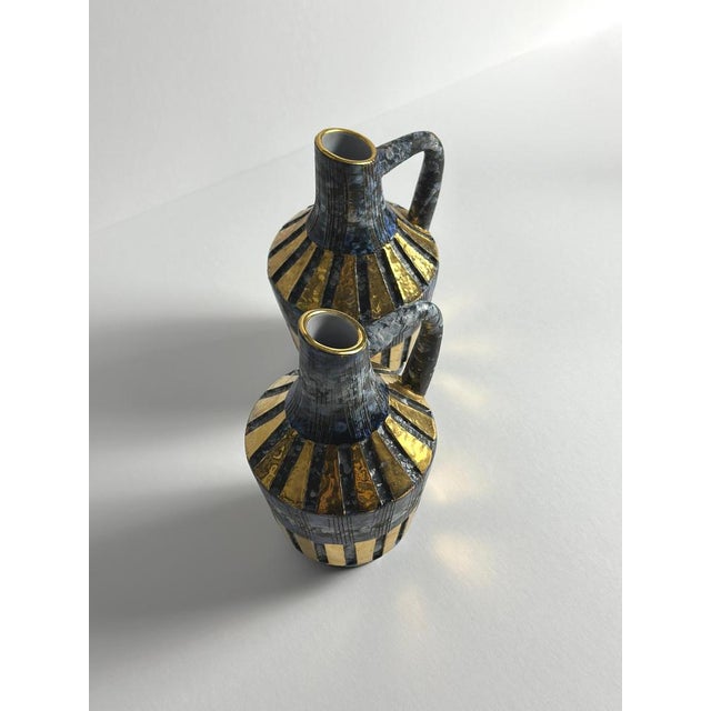 1960s Mid-Century Modern Italian Ceramic Vases by Fratelli Fanciullacci, 1960s, Set of 2 For Sale - Image 5 of 11