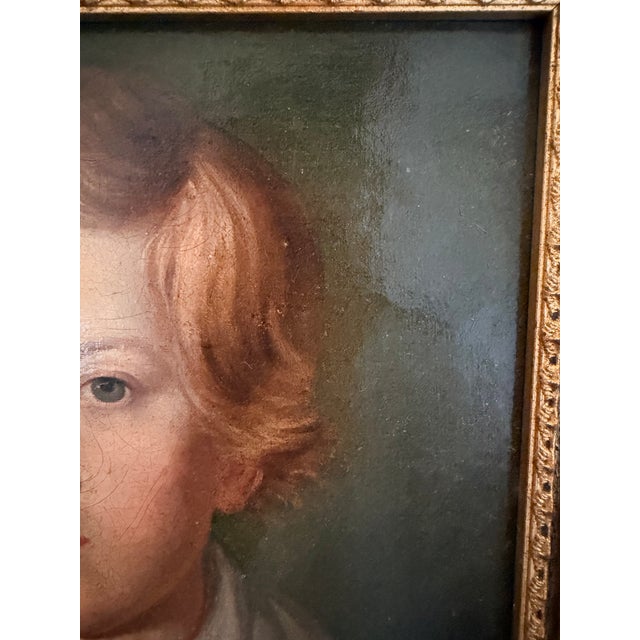 Young Dutch Man in a Green Shirt Oil on Panel, 19th-Century Holland For Sale - Image 4 of 12
