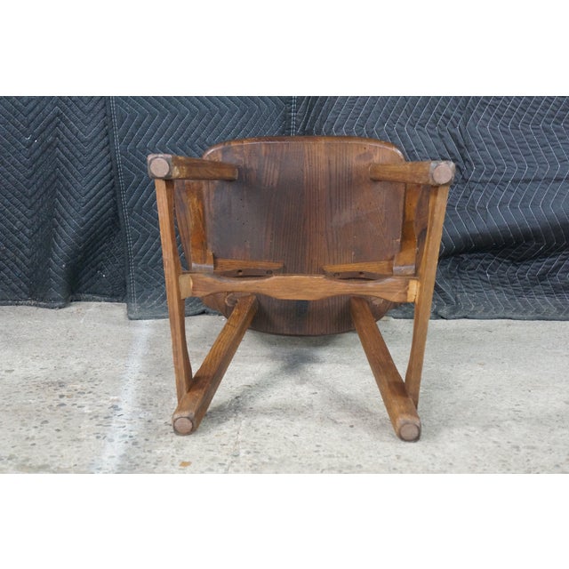 3 Vintage Old Hickory Arts & Crafts Mission Rustic Oak Lodge Paddle Arm Chairs For Sale - Image 18 of 18