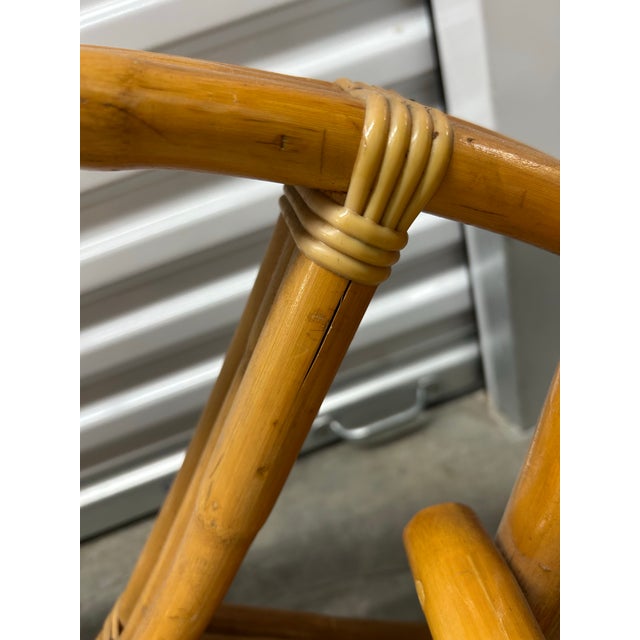 Mid 20th Century Vintage Rattan Pretzel Armchairs - A Pair For Sale - Image 5 of 12