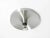 Minimalist large 1960s Space Age Pop Art ceiling or wall lamp made of matte brushed aluminum. Fully functional with an...