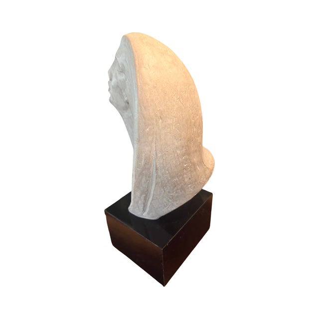 Art Deco 1980 Austin Productions Modernist Female Sculpture on Original Glossy Black Plinth For Sale - Image 3 of 10