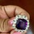 Gemstone 6.5 Carat Amethyst And 1.5 Carat Diamond Ring 18 Karat White Gold, 1970s, Italy For Sale - Image 7 of 18