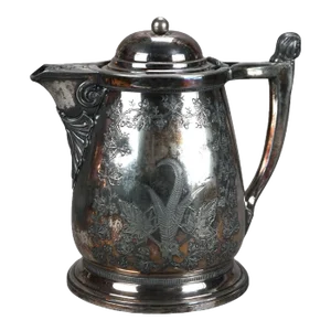 Antique Figural Silver Plated Pitcher, Circa 1890