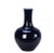 Asian Modern Deep Blue Long Neck Porcelain Vase For Sale