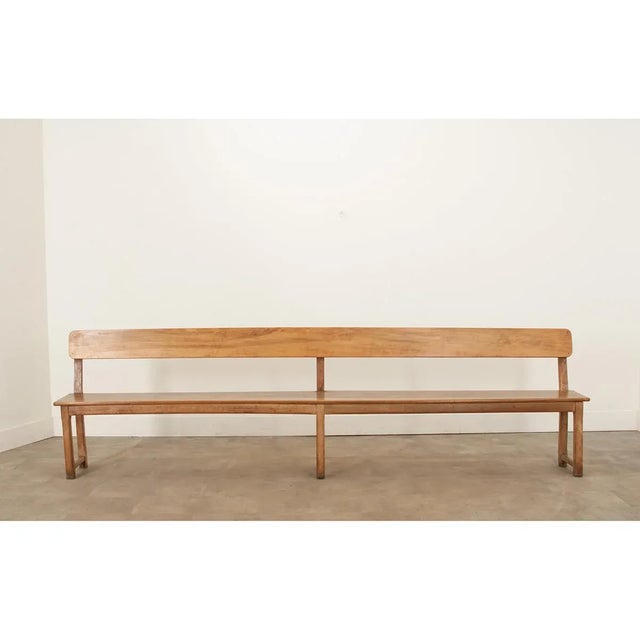 French French 10’ Long Pine Bench For Sale - Image 3 of 13