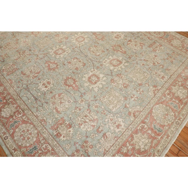 Green Vintage Soft Green Turkish Rug - 8'5" x 11'8" For Sale - Image 8 of 10