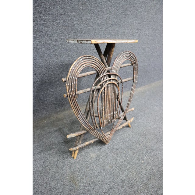 Early 20th Century Adirondack Twig Plant Stand/Occasional Table For Sale - Image 5 of 8