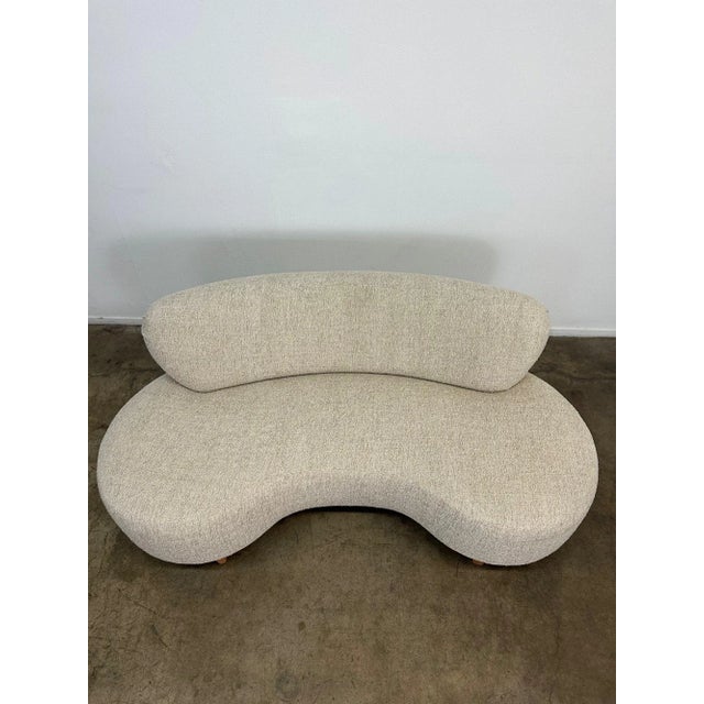 Made to Order Kidney Loveseat Sofa For Sale - Image 10 of 11