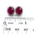 Red Natural Ruby Diamond Stud Earrings 14k W Gold 5.74 TCW Certified For Sale - Image 8 of 8