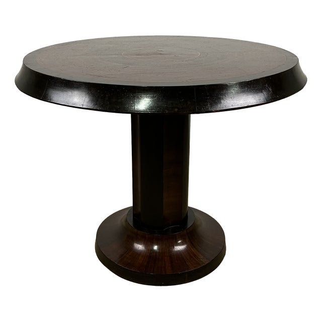 Rationalist Inlaid Wooden Coffee Table, Italy, 1930s For Sale