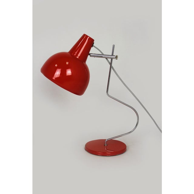 Mid-Century Red Desk Lamp from Lidokov, Former Czechoslovakia, 1960s For Sale - Image 18 of 18